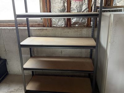 Heavy Duty 5-Tier Metal Storage Shelving Unit with Particle Board Shelves