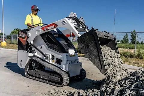 Bobcat MT120 Mini Skid Steer Rental – Compact Loader for Landscaping & Dirt Work - Fit thru gates, $185 half day