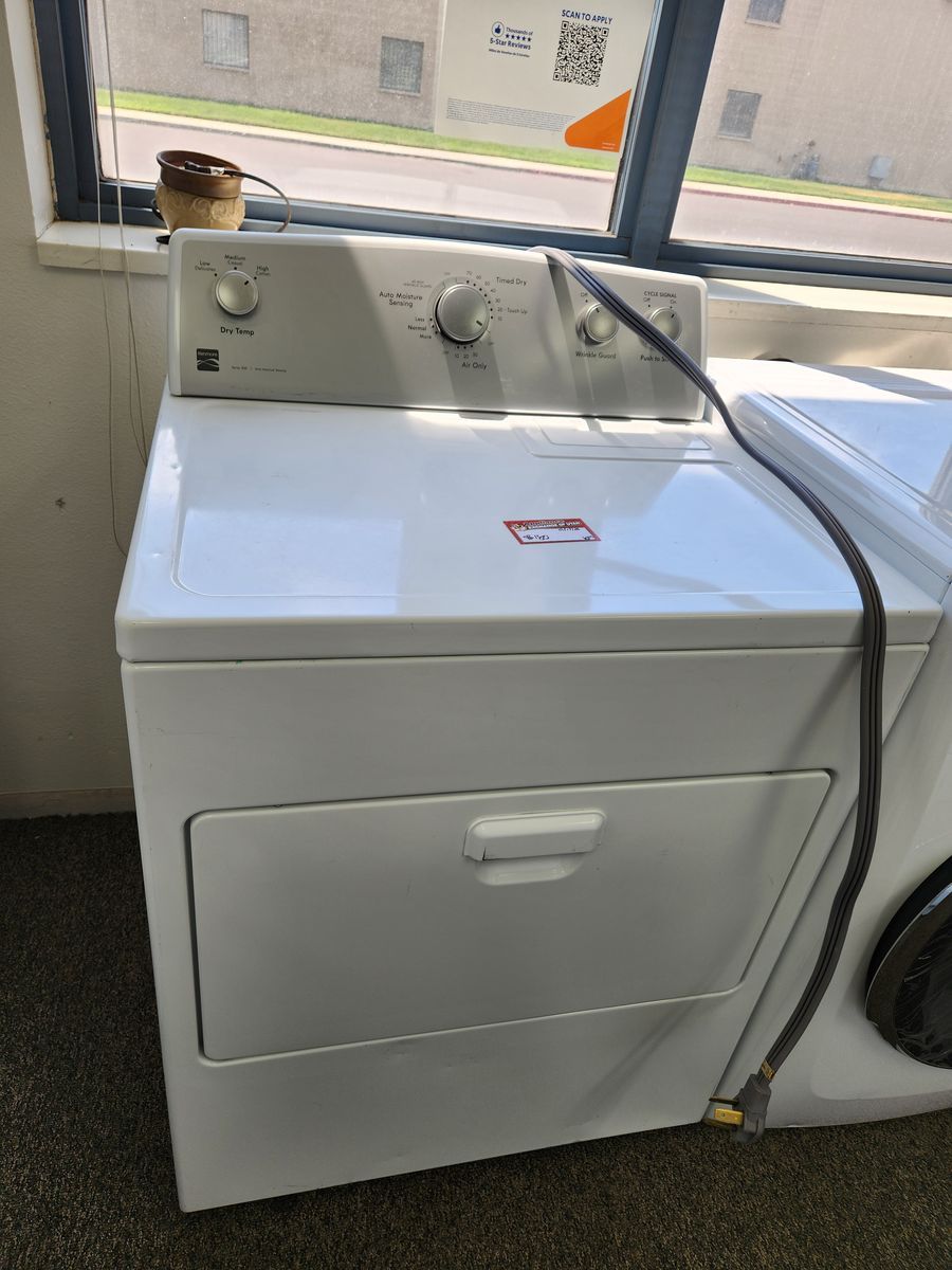 Kenmore White Electric Dryer - Auto Moisture Sensing & Timed Dry