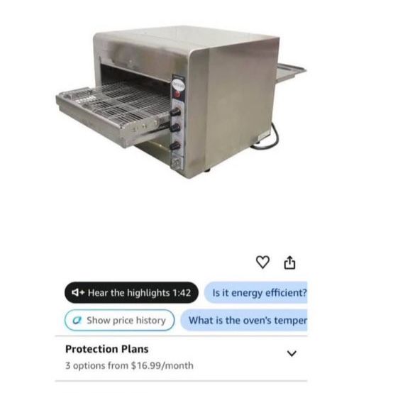 Omcan CE-TW-0356 Commercial Conveyor Oven Model 11387 Stainless Steel