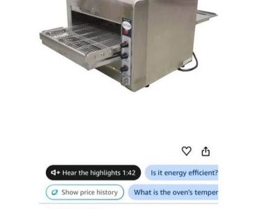 Omcan CE-TW-0356 Commercial Conveyor Oven Model 11387 Stainless Steel