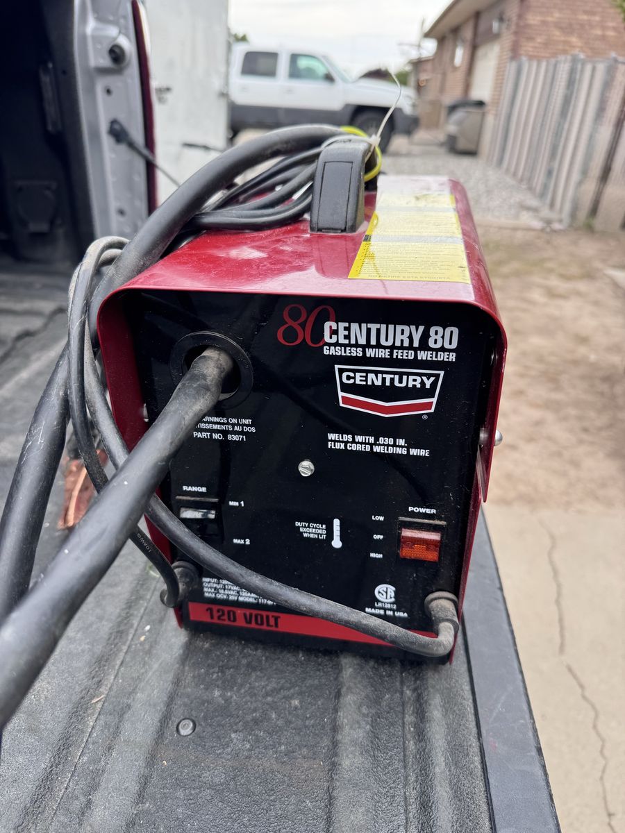 Century 80 Gasless Wire Feed Welder - Compact 120V Flux Cored Welding Machine - Model 83071