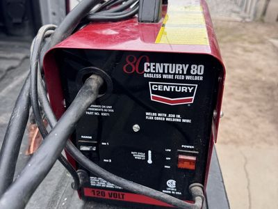 Century 80 Gasless Wire Feed Welder - Compact 120V Flux Cored Welding Machine - Model 83071