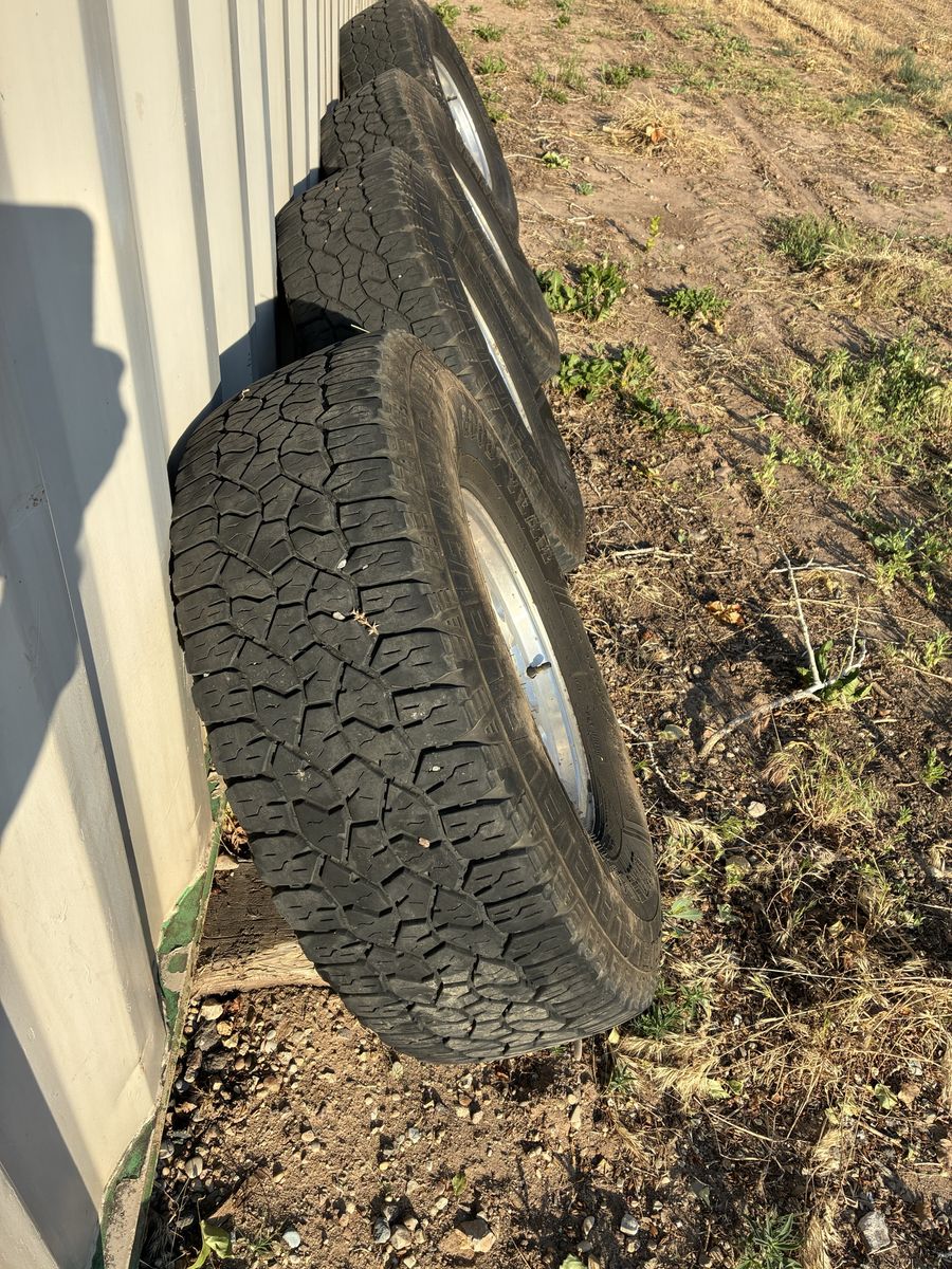 Goodyear Wrangler LT245/75R16 All-Terrain Tires & Wheels - Set of 4, Used