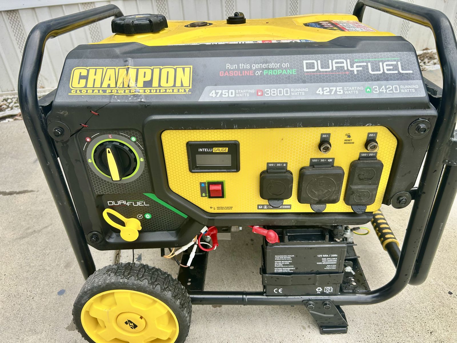 Electric Start 4750 Watt Dual Fuel Generator