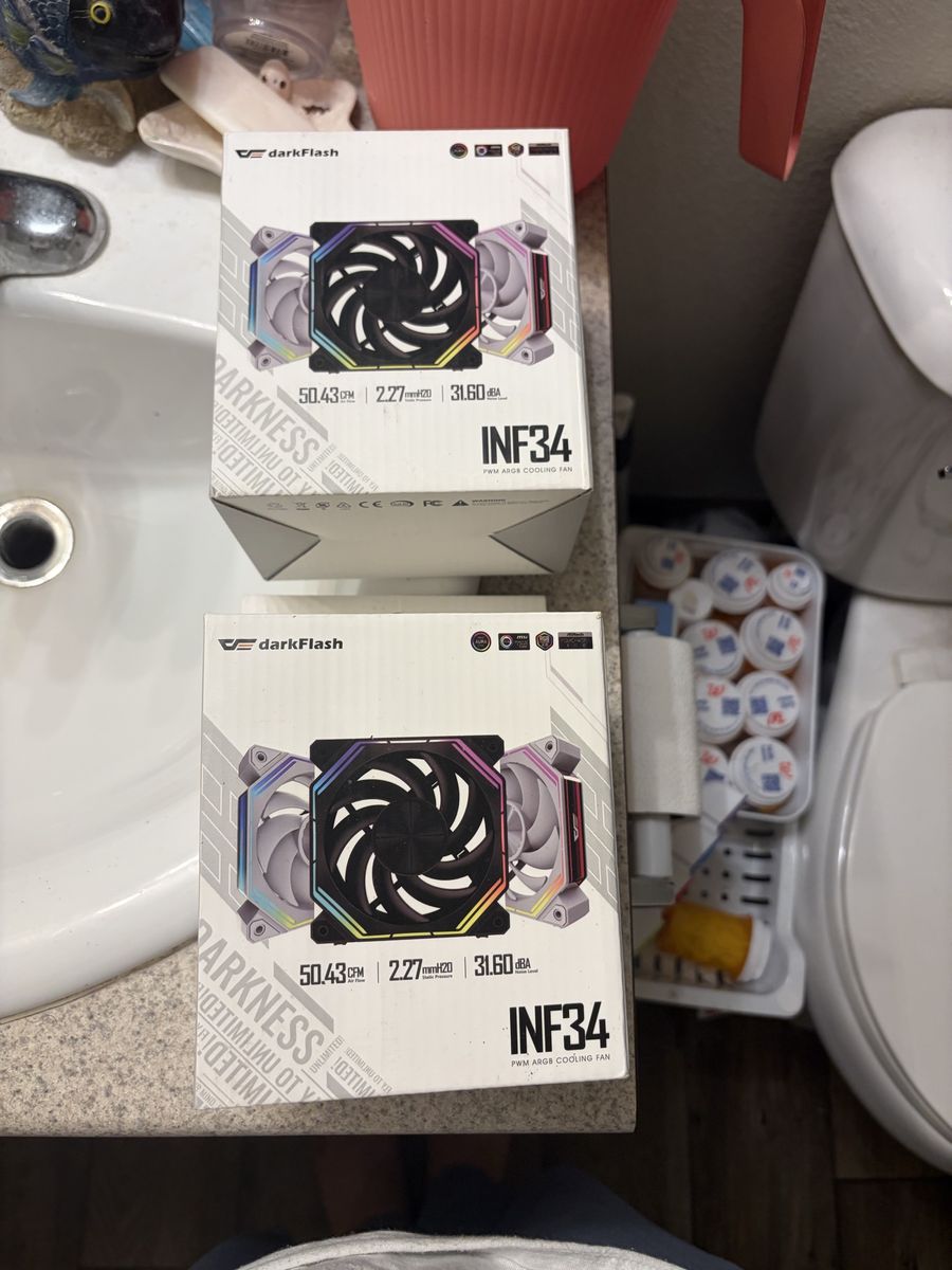 darkFlash INF34 PWM ARGB Cooling Fan 3-in-1 Pack (2 Boxes Available)