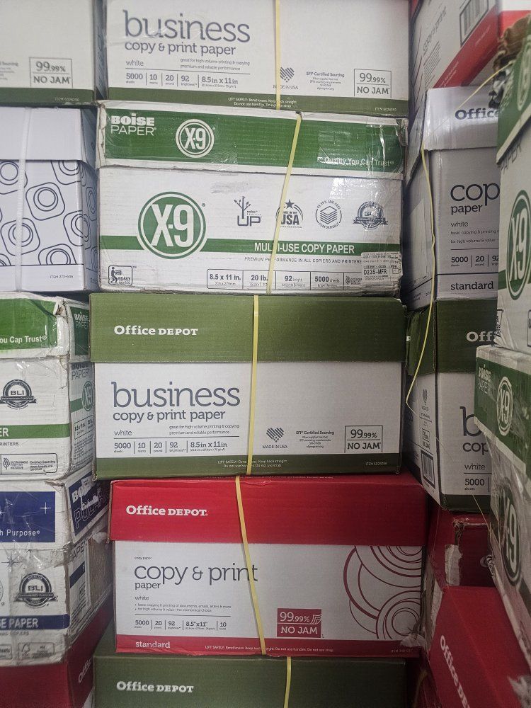 Cases of 20lb copy paper