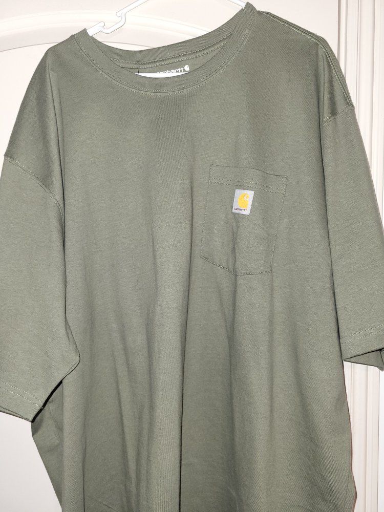 Carhartt Loose Fit Pocket T-Shirt Olive Green Size 2XL