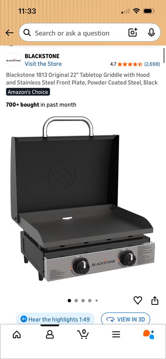 Brand New Blackstone Original 22' Griddell