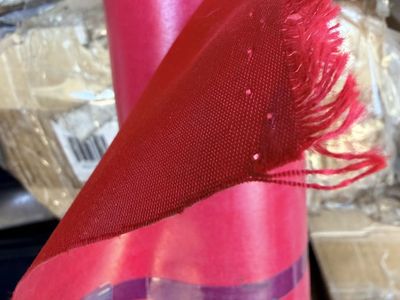 New. Red 20+ Yards Waterproof & Flame Resistant Fa
