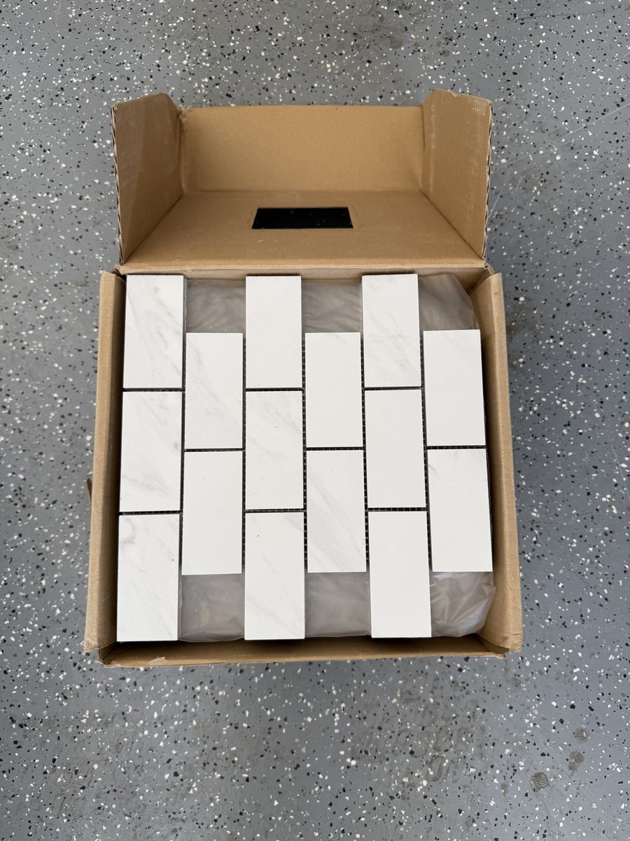Daltile Florentine FL06 (Carrara) 12" × 12" mosaic tile