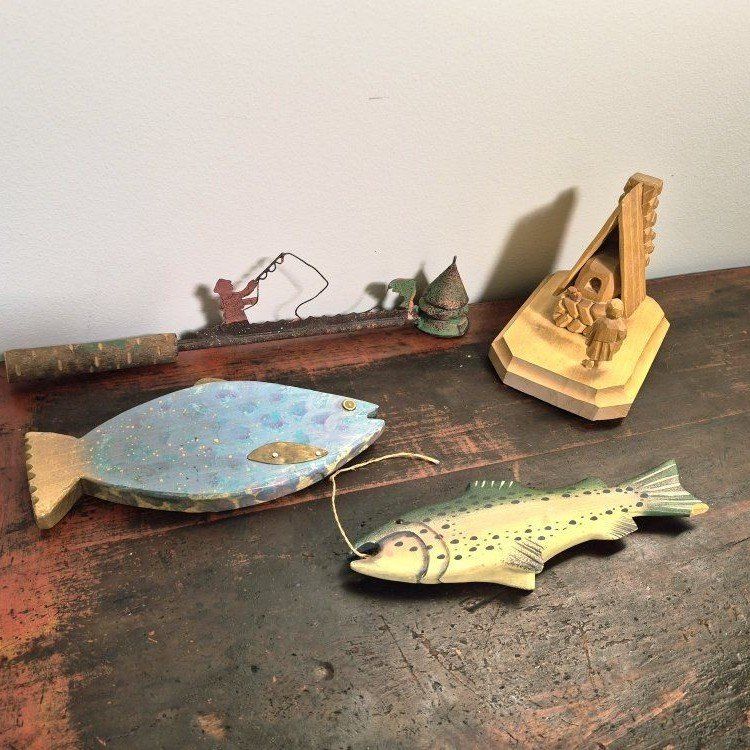 Fishing Decor Lot - Cabin/Rustic Style