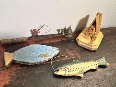 Fishing Decor Lot - Cabin/Rustic Style