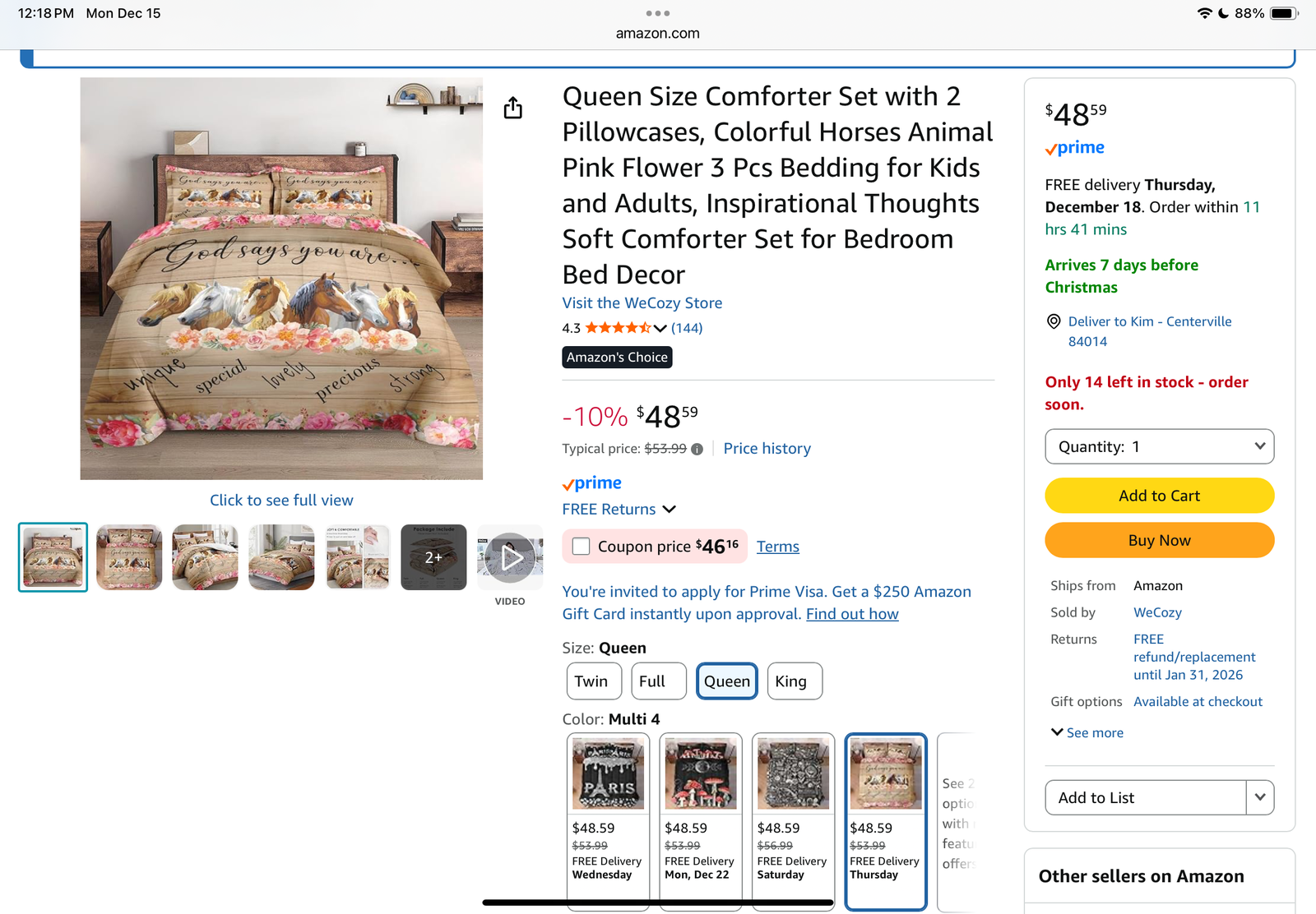 Queen Horse comforter