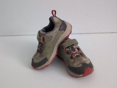 Merrell Toddler Hiking Shoes Olive Green Orange Velcro Size 6