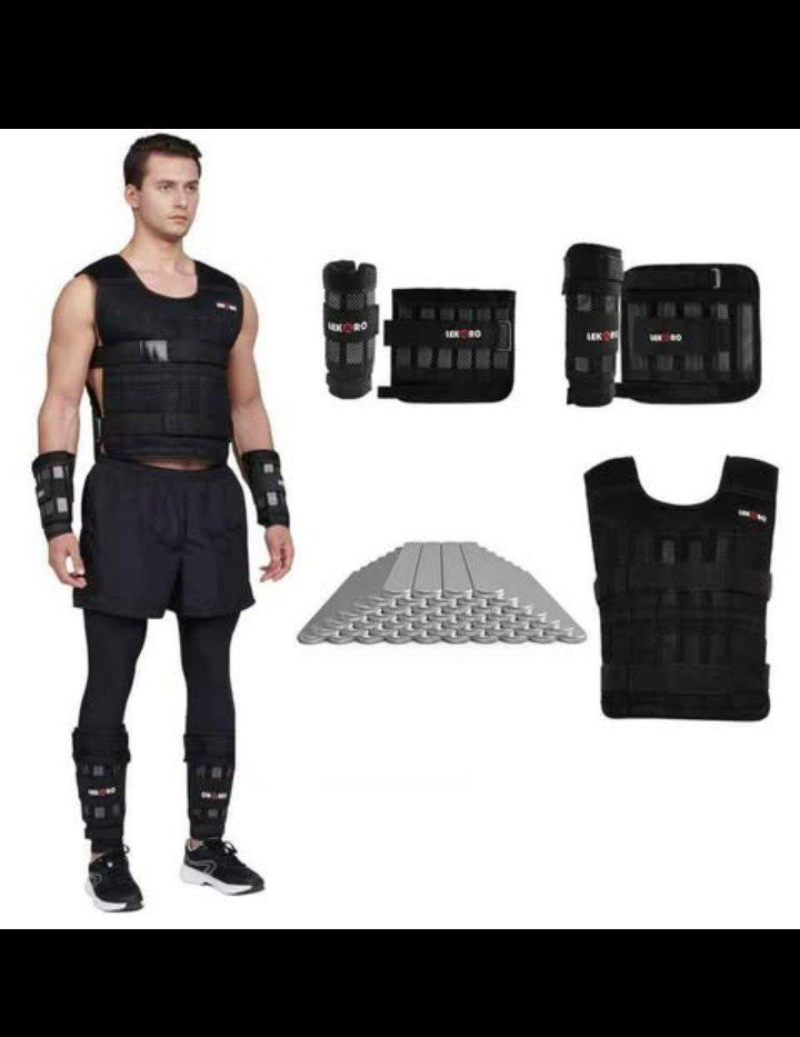 LEKÄRO Adjustable 44lb Weighted Training Vest, Wei