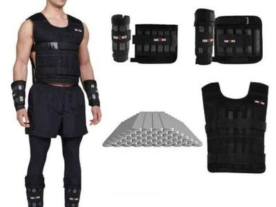 LEKÄRO Adjustable 44lb Weighted Training Vest, Wei