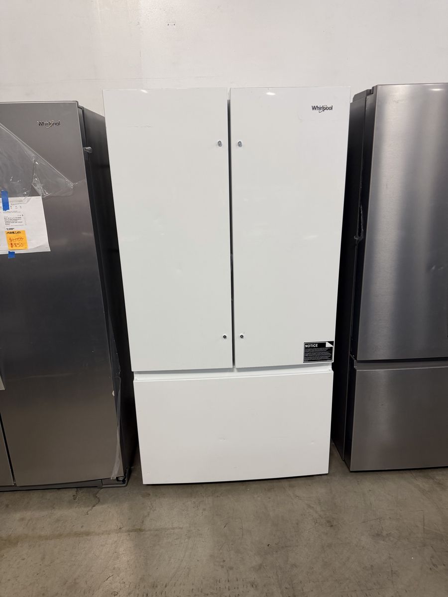 NEW WHIRLPOOL 31 C FT WHITE FRENCH DOOR