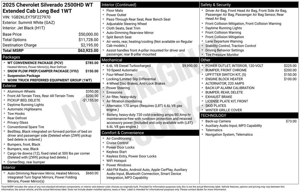 2025 Chevrolet Silverado 2500HD Work Truck