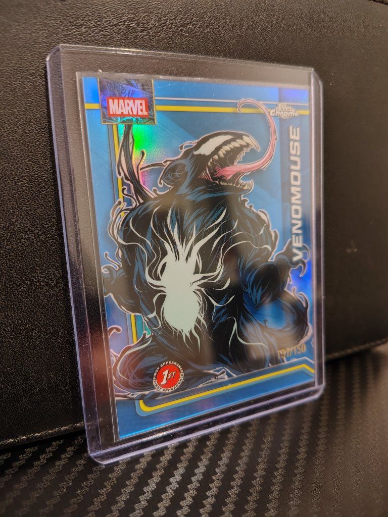 Topps Chrome Marvel Venomouse 1st Appearance Blue Refractor Card #189 - 137/150