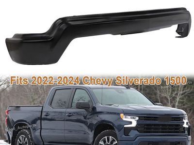 Front Bumper Lower Grille Molding for 2022-2024 Chevy Silverado 1500 - Durable Black steel
