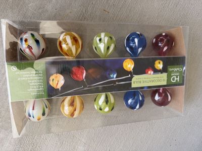 HD Designs Outdoors G50 Marble String Lights - 10 Decorative Bulbs, 9ft Indoor/Outdoor