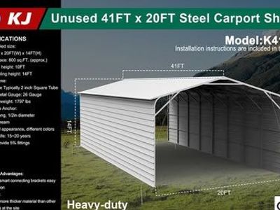 20 X 41 STEEL CARPORT SHED