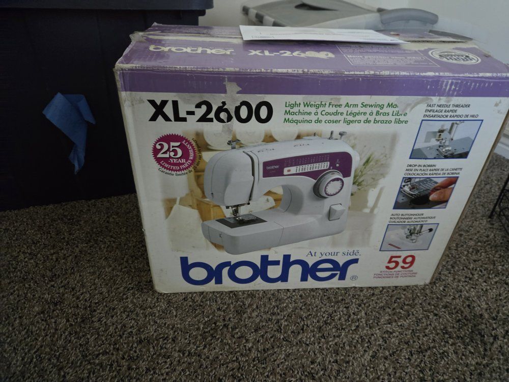Brother XL-2600 Lightweight Free Arm Sewing Machine in Box