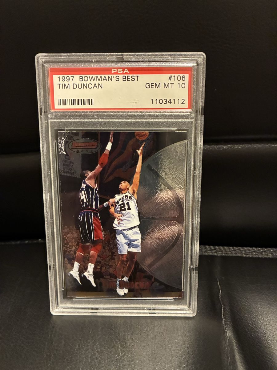 1997-98 Bowman's Best Tim Duncan #106 PSA 10 Gem Mint Rookie Card