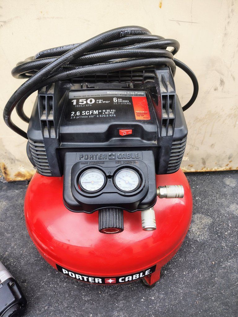PORTER-CABLE PCFP02003 3.5 Gallon 135 PSI Air Compressor & FN250SB Brad Nailer Combo Kit