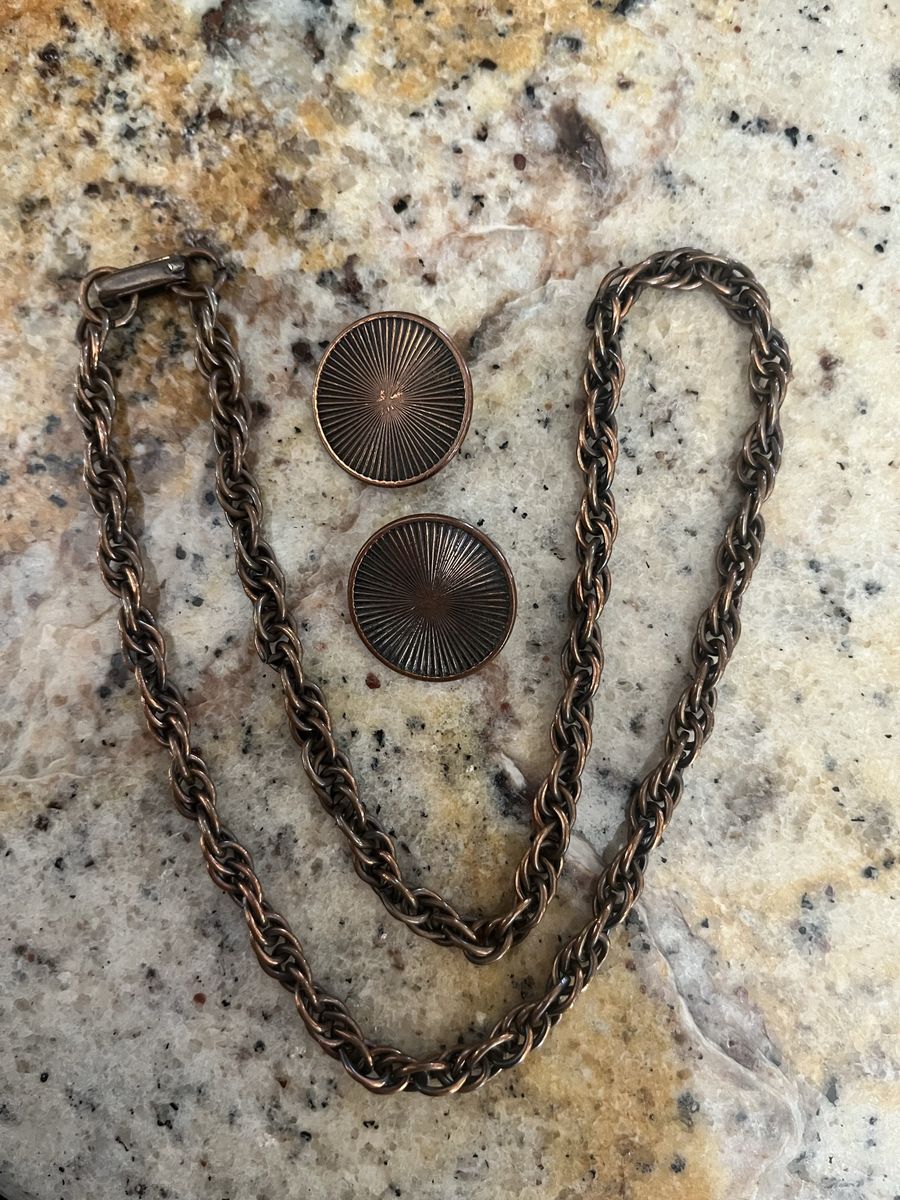 1950's -1960's -'Rebaj' High End Copper Choker and Earrings
