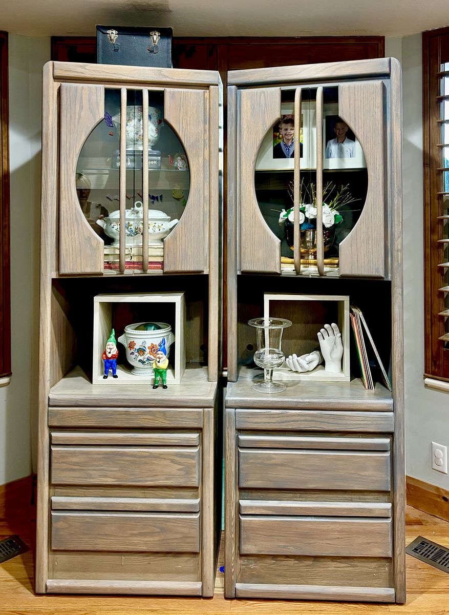 Oak Tower Cabinets