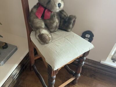 Antique decorative chair $75 stuffed animal $40