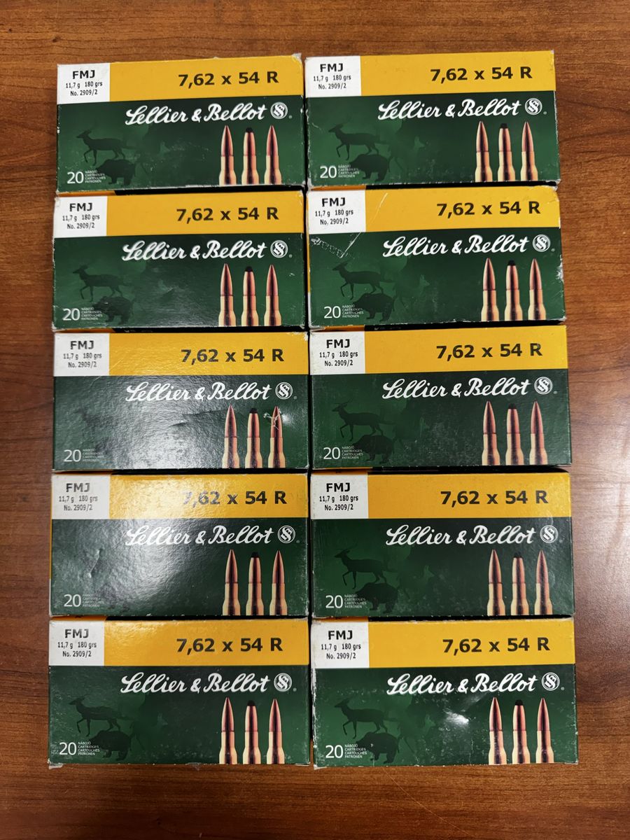 Sellier & Bellot 7.62x54R – 180gr FMJ – 191 Rounds