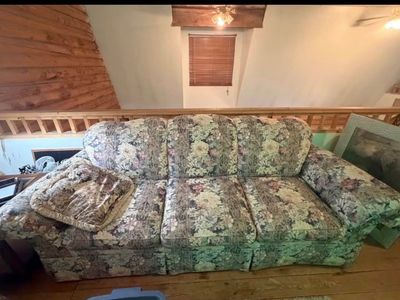 Vintage Floral Print Fabric Sofa and Loveseat Set
