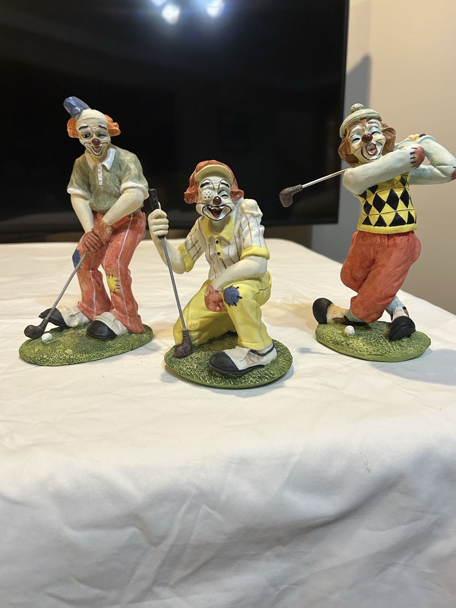 Vintage Clown Figurines Lot