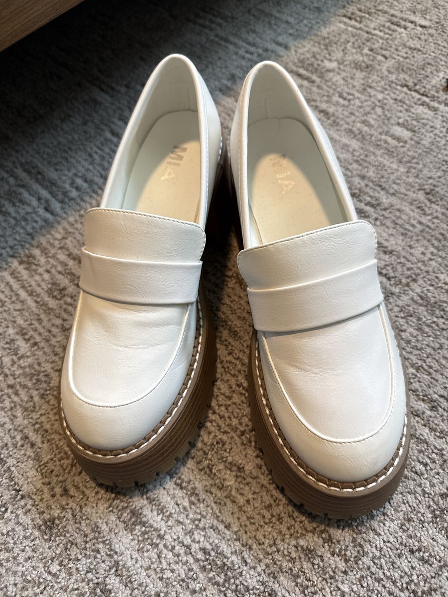 White Heeled Loafer