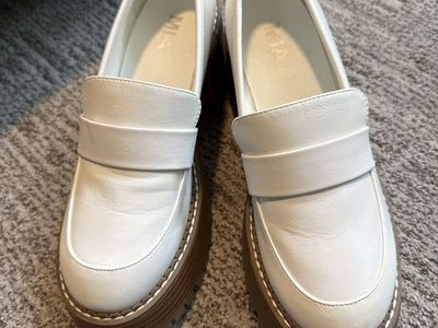 White Heeled Loafer