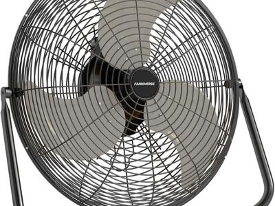 Fanniverse High Velocity 20-inch Floor Fan w/ 3 Speeds and 360-Degree Tilt - Blue - NIB