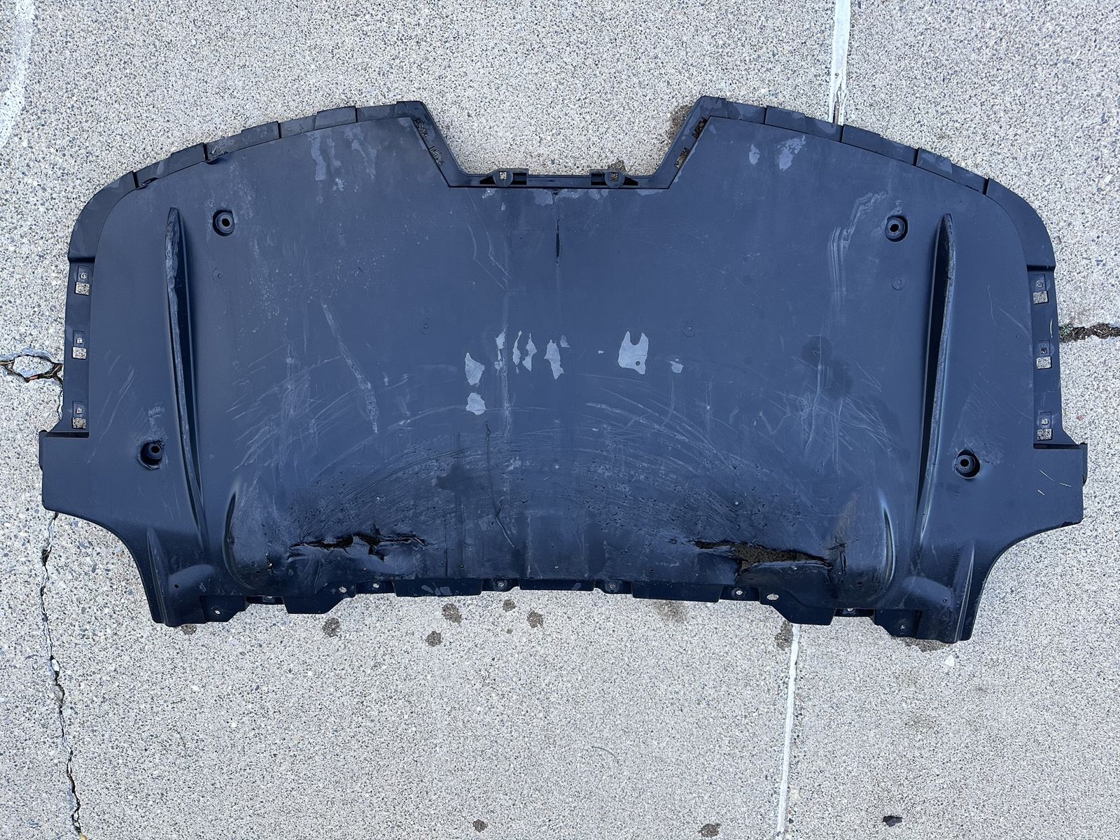 Tesla Model X Black Plastic Rear Diffuser Splash Shield Guard Used