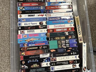 Large Mix of VHS Tapes - Horror, Action, Comedy, Drama Movies from Various Studios