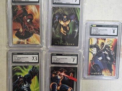 Graded 1994 Fleer Marvel Annual Power Blast Trading Cards - CGC Slabbed Lot (Spider-Man, Wolverine, Ghost Rider, Venom,