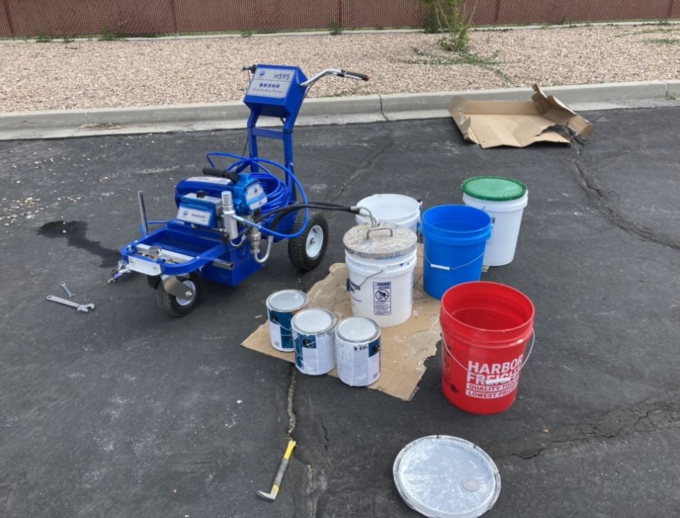 New Battery Powered Parking Line Striper