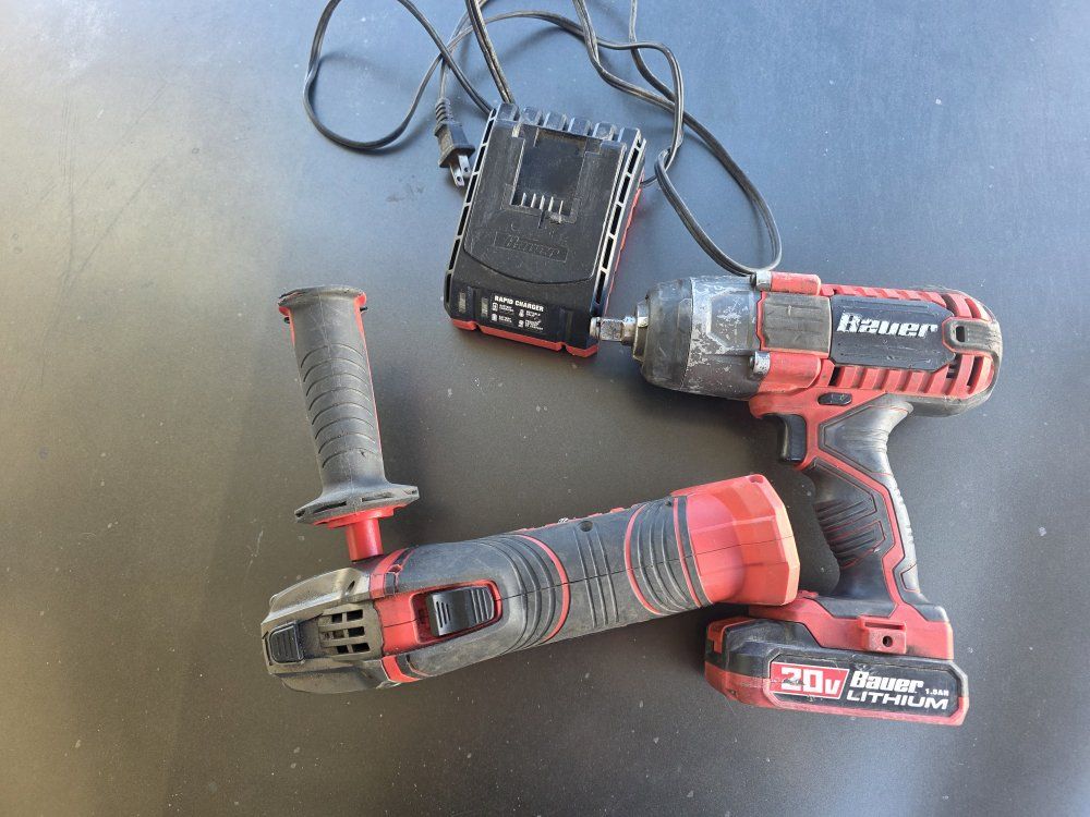 Bauer 1/2 Impact gun and Angle grinder
