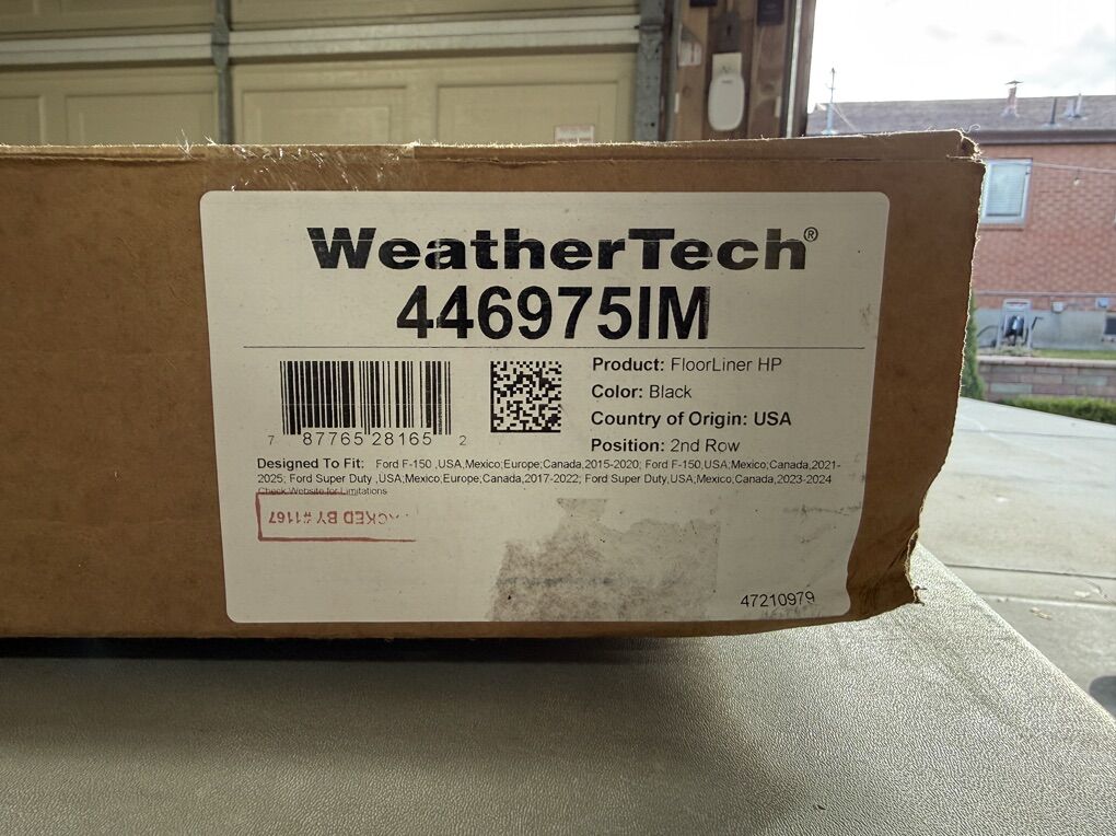 WeatherTech Rear Mat F-150/250/350/450 SuperCab