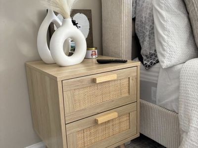 Boho Rattan Nightstands - Set Of 2 AVailable