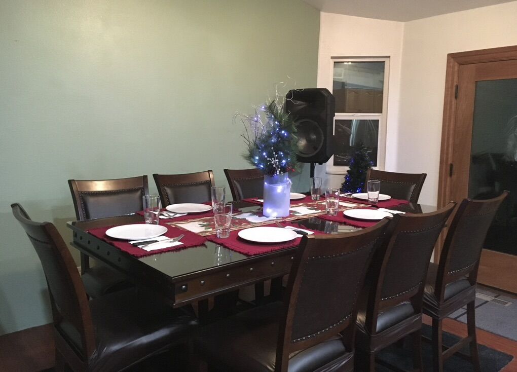 Dinner Table Bar Height for 8 People