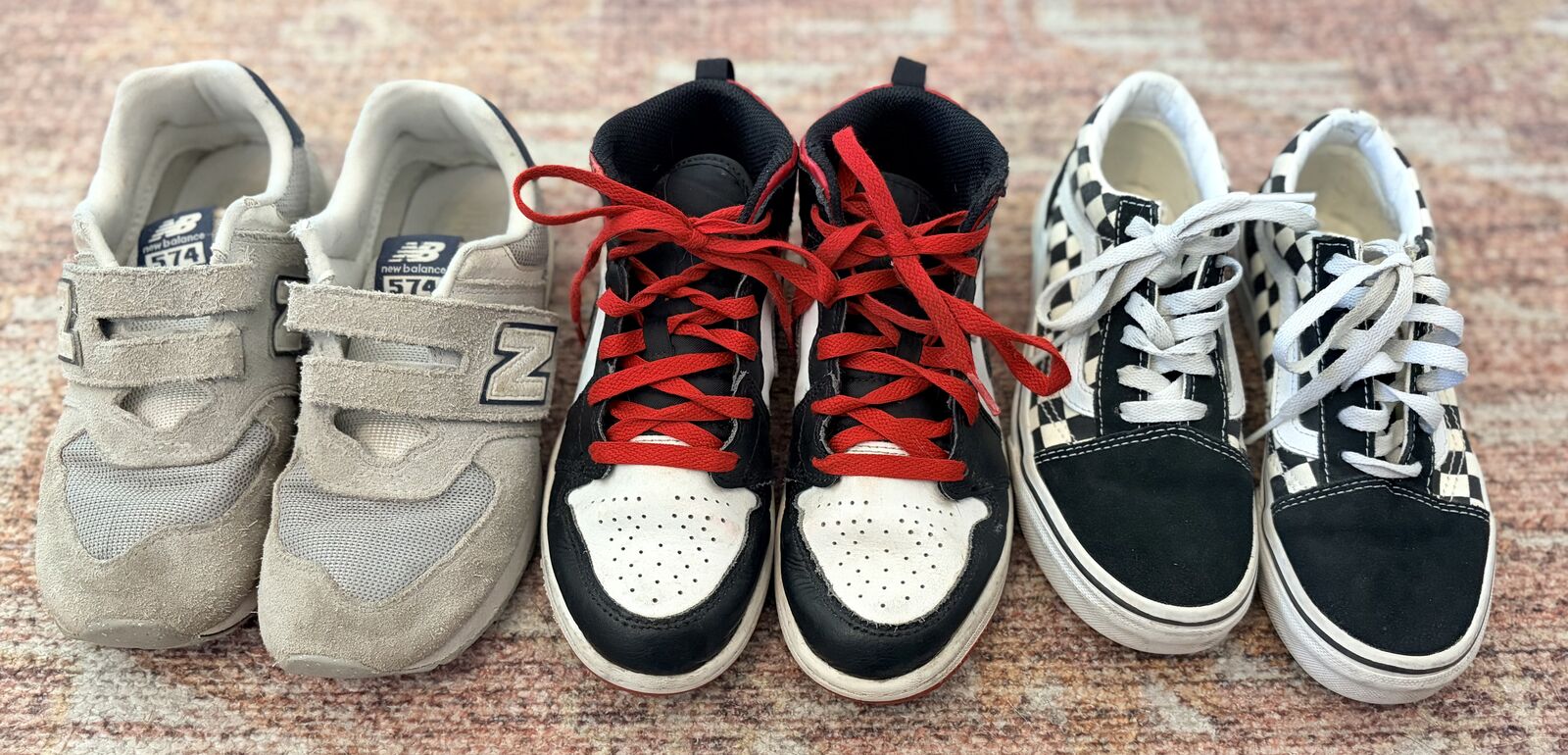 Boys Size 2 Shoes New Balance Nike Vans