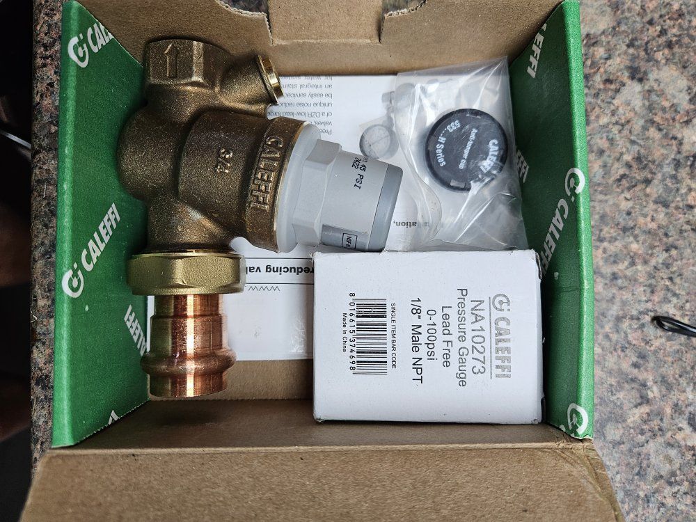 Caleffi water pressure reducer