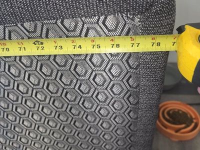 XL Twin Size Box Spring, Grey Hexagon Pattern, Good Condition